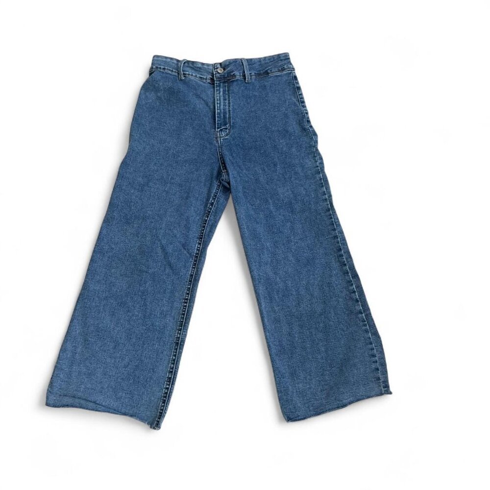 Rewash‎ Super High Rise Wide Leg Distressed Hem Jeans Size 28/7